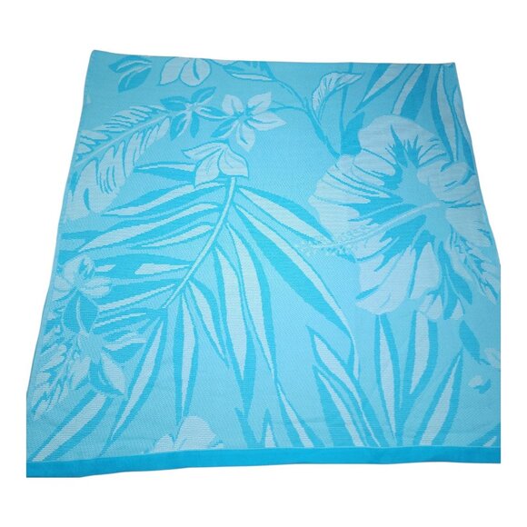The Big One Sand Resistant Beach Towel 36" X 72" Hibiscus Design Cotton Green - Picture 3 of 7